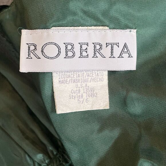 Vintage (1996) Roberta Dark Green Gown. Size 5/6. - Picture 8 of 10